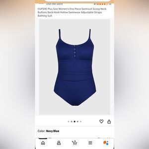 Women's Navy Blue One Piece Swimsuit